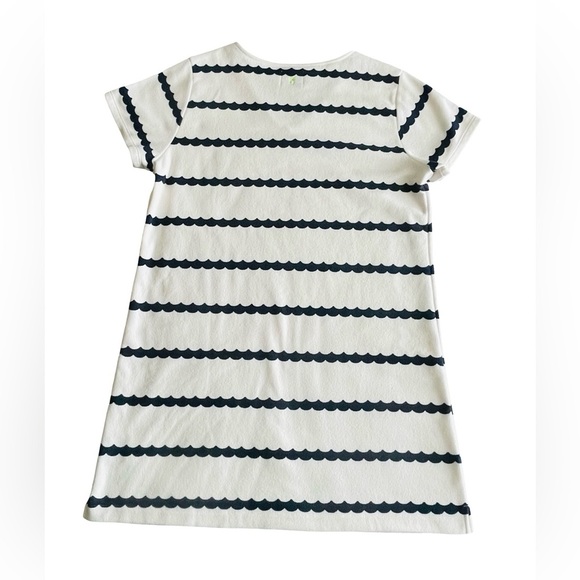 Dudley Stephens Seabreeze Dress Terry Fleece Navy Scallop Striped XXL Nautical - Picture 4 of 13